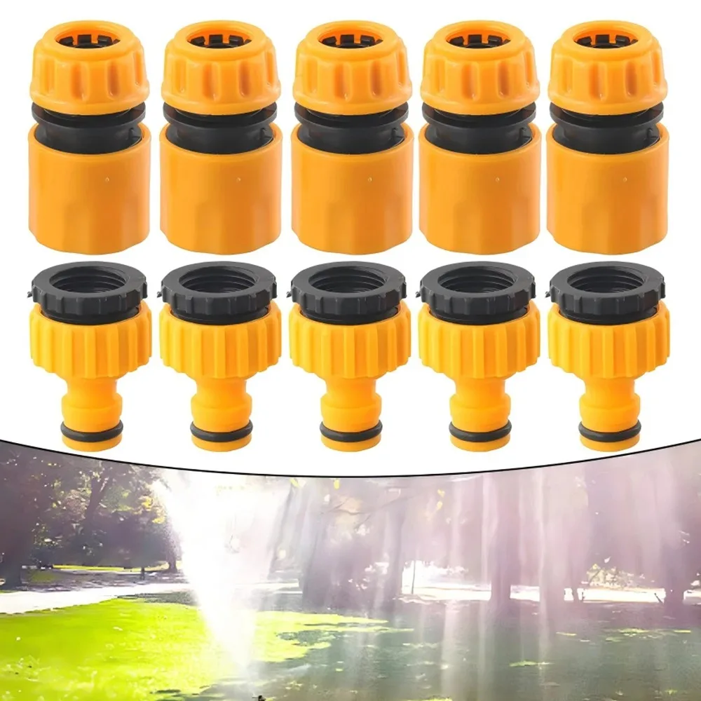 Conector Rapido Manguera de Jardin 3/4 y 1/2 Pulgada (Pack de 10)